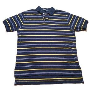 Polo Ralph Lauren Polo Shirt Blue Yellow Striped Men’s Size Large